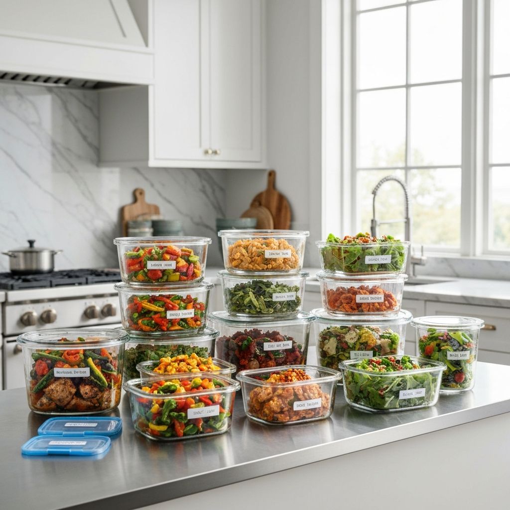 Organized meal prep containers